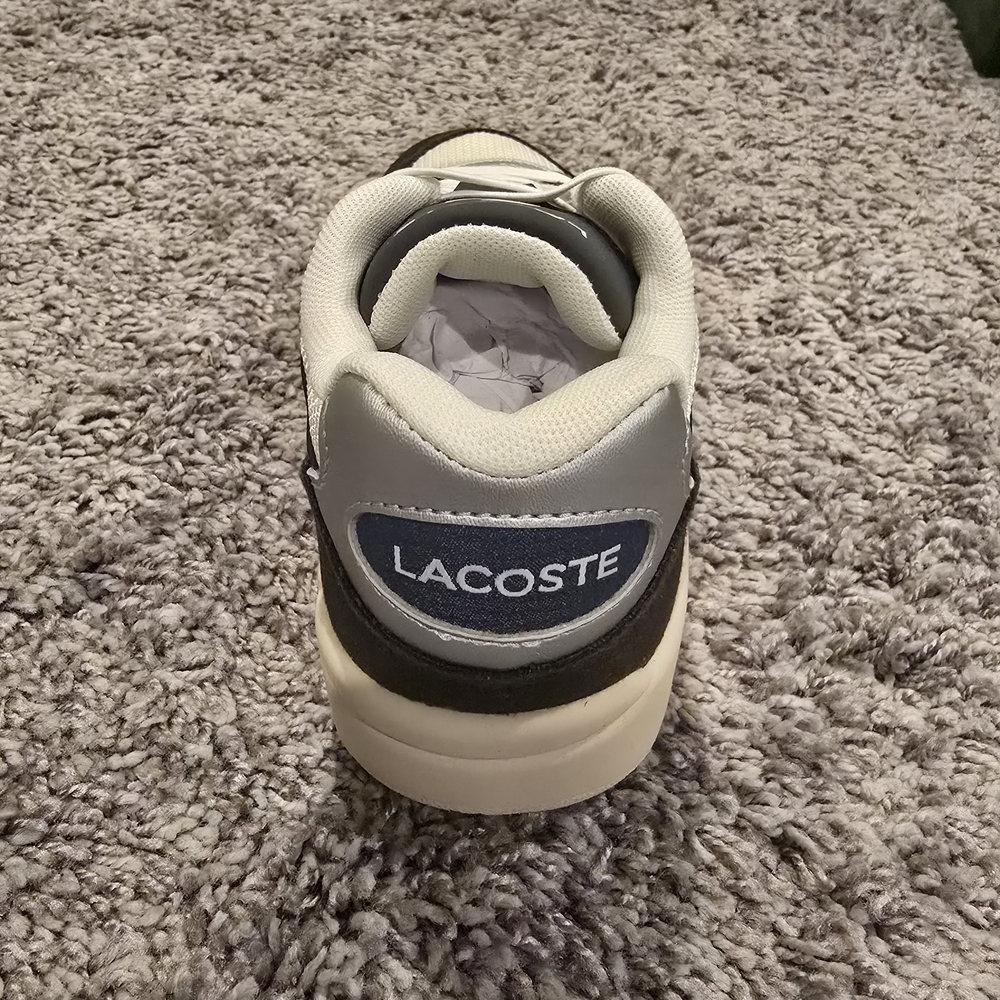 LACOSTE Kids Storm 96 Sneakers - Blk/Off-White - Size 1 - NEW! - Picture 4 of 6